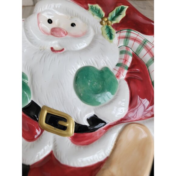 Fitz Floyd Santa fat Jolly santa home plate decor vintage xmas - Picture 5 of 8